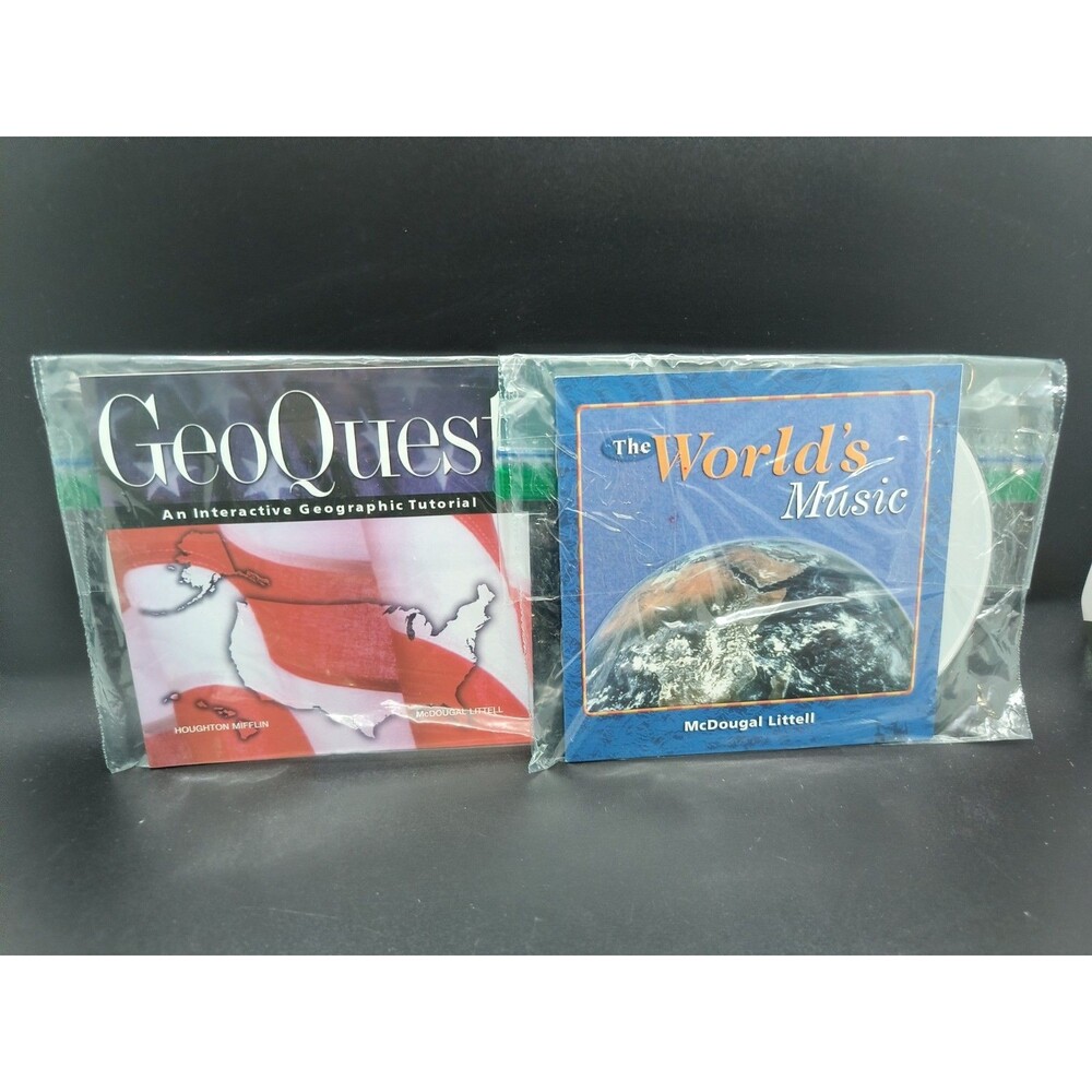 McDougal Littell GeoQuest World’s Music Educational CD-ROM Lot Geography Culture
